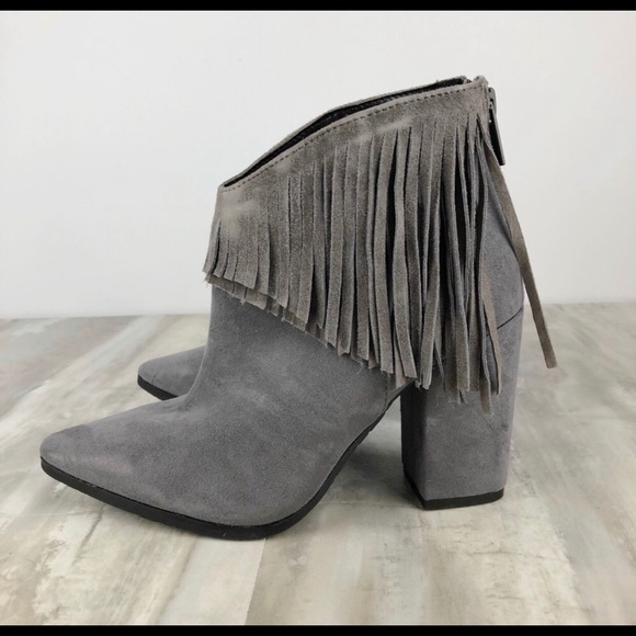 Kenneth Cole Fringe Ankle Boots - Picture 5 of 7